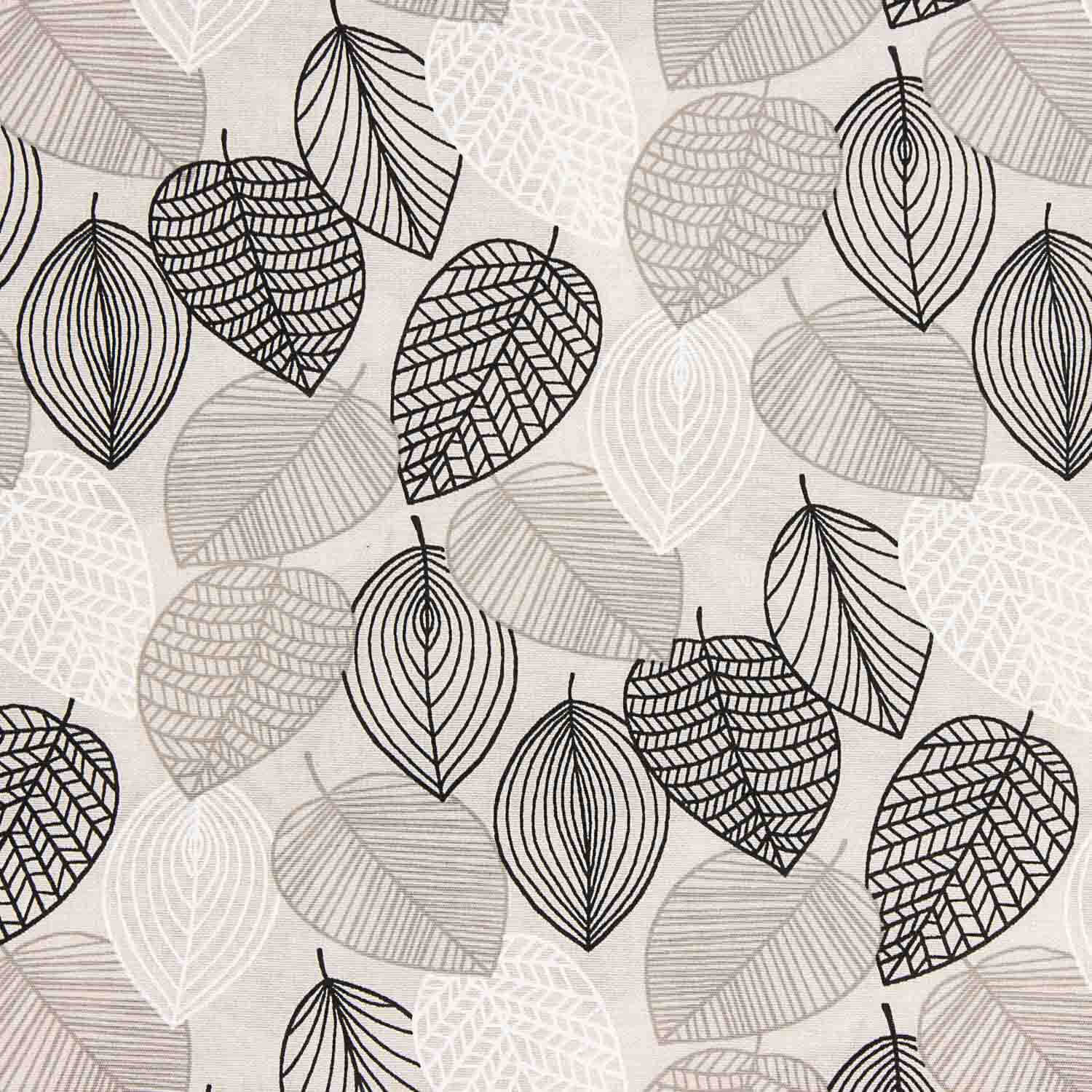 Canvas Geometrische Blätter Schwarz - Ribes y Casals