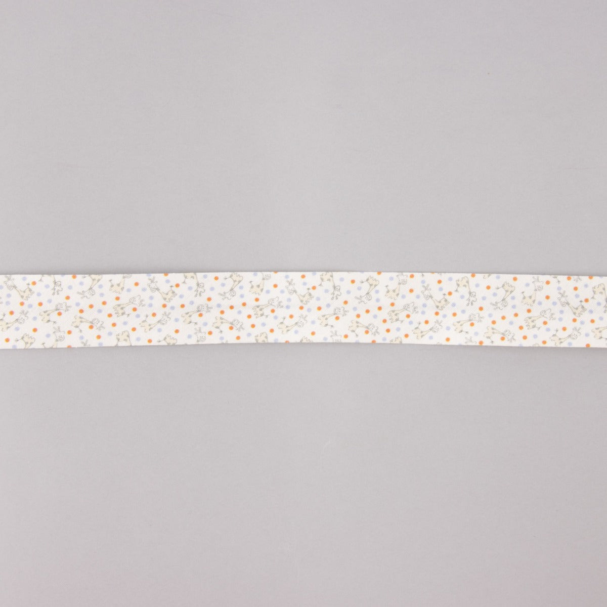 Bias Tape Giraffen Blau-Koralle 18 mm - Ribes y Casals