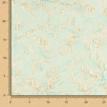 Brokat Lurex Floral Aqua Grün - Ribes y Casals