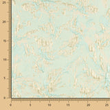 Brokat Lurex Floral Aqua Grün - Ribes y Casals