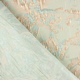 Brokat Lurex Floral Aqua Grün - Ribes y Casals