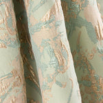 Brokat Lurex Floral Aqua Grün - Ribes y Casals