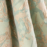 Brokat Lurex Floral Aqua Grün - Ribes y Casals