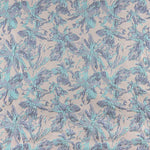 Brokat Lurex Floral Blau - Ribes y Casals