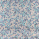 Brokat Lurex Floral Blau - Ribes y Casals