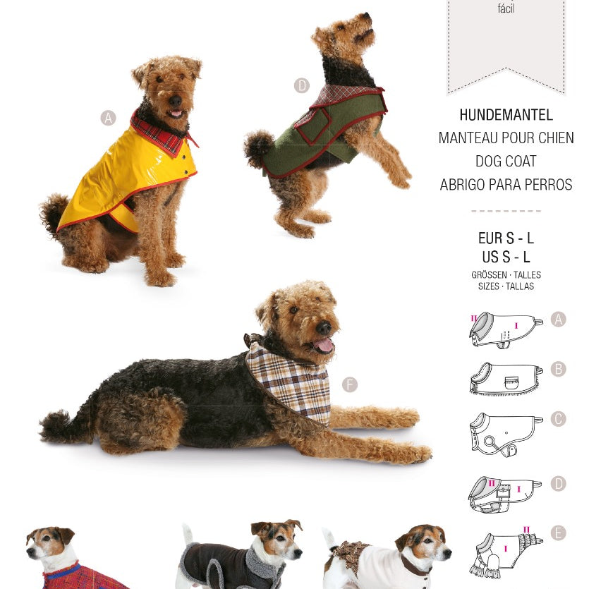 Schnittmuster Burda 7752 Hundemantel - Ribes y Casals