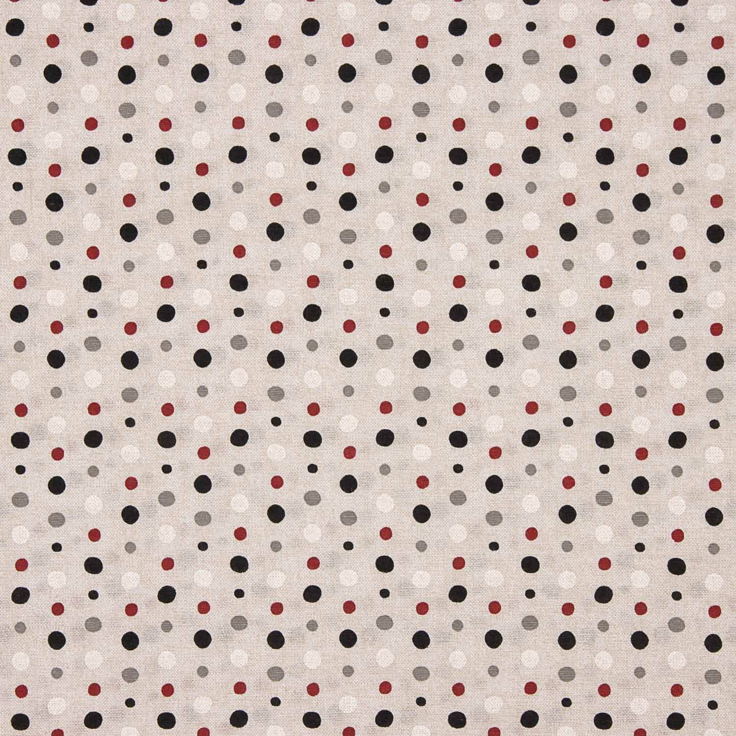 Polka Dot Canvas Schwarz Grau Rot - Ribes y Casals