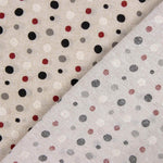 Polka Dot Canvas Schwarz Grau Rot - Ribes y Casals