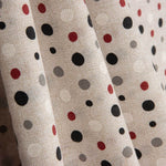 Polka Dot Canvas Schwarz Grau Rot - Ribes y Casals