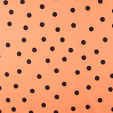 Schwarz gepunktete Spandex-Popeline 30mm Tangerine - Ribes y Casals