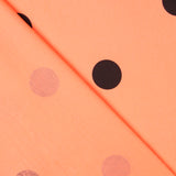 Schwarz gepunktete Spandex-Popeline 30mm Tangerine - Ribes y Casals
