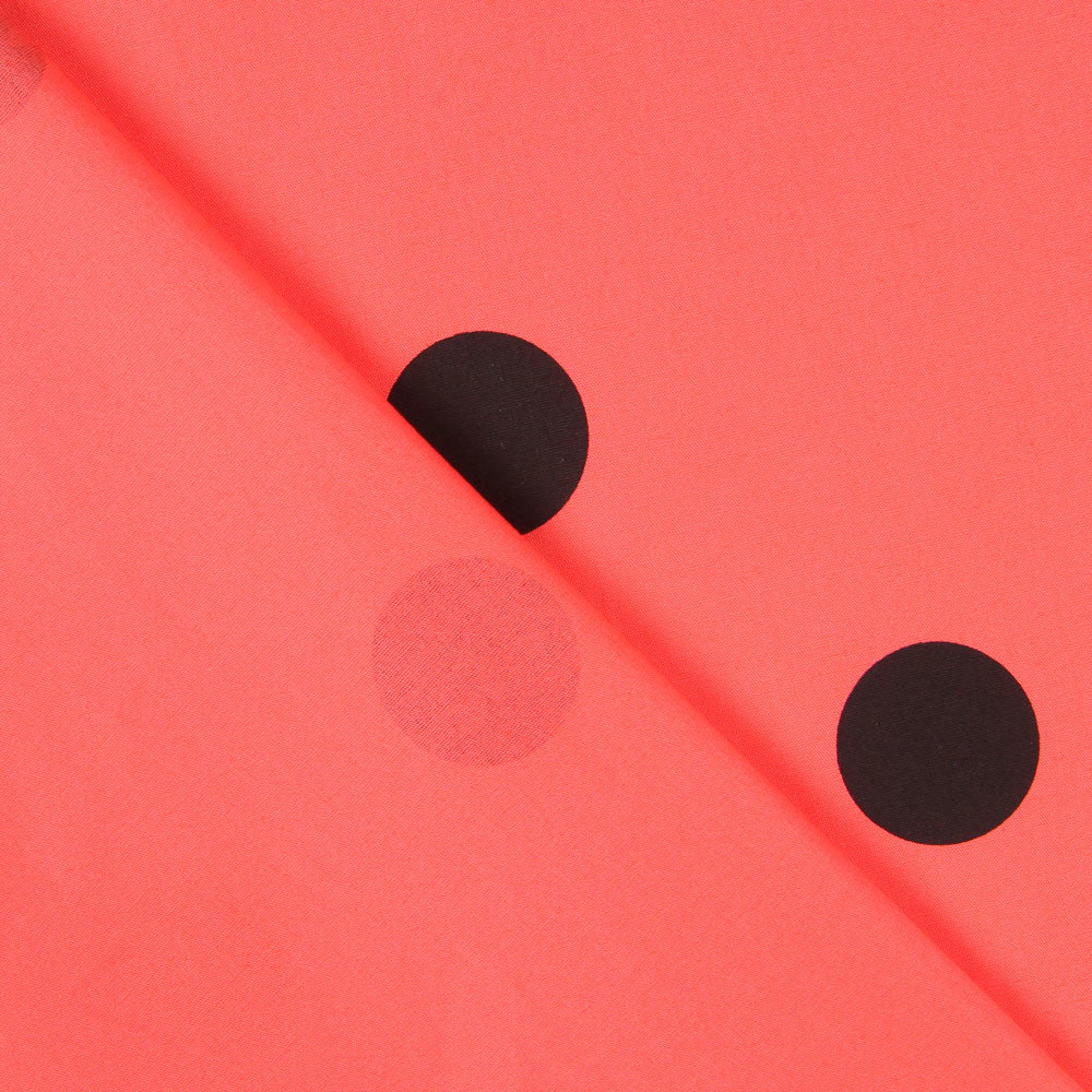 Polka Dot Spandex Popeline 30mm Koralle - Verschiedene Größen x Breite 140 cm - Ribes y Casals