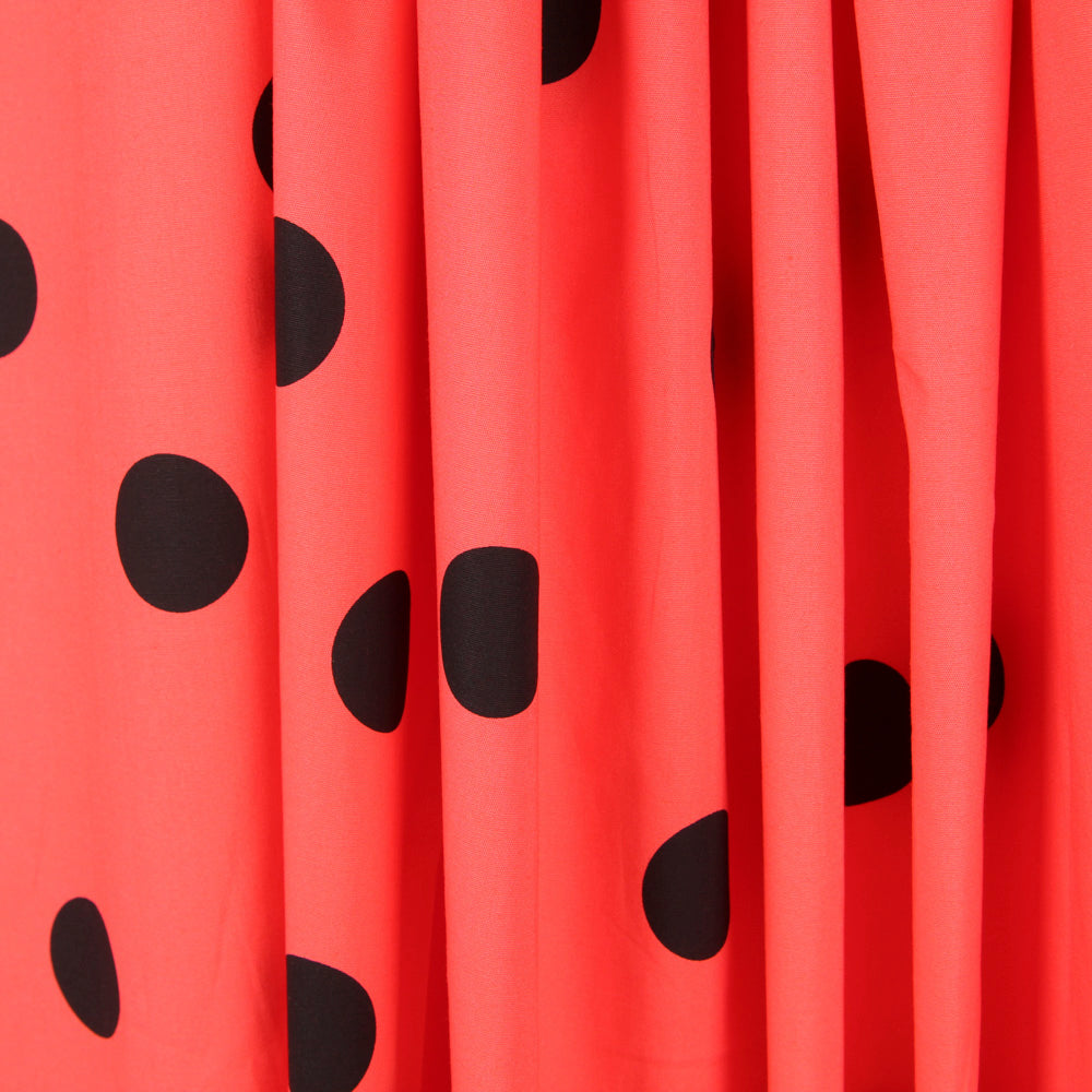 Polka Dot Spandex Popeline 30mm Koralle - Verschiedene Größen x Breite 140 cm - Ribes y Casals