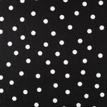 Polka Dot Spandex Popeline Weiß 30mm Schwarz - Ribes y Casals