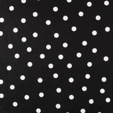 Polka Dot Spandex Popeline Weiß 30mm Schwarz - Ribes y Casals