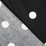 Polka Dot Spandex Popeline Weiß 30mm Schwarz - Ribes y Casals