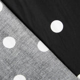 Polka Dot Spandex Popeline Weiß 30mm Schwarz - Ribes y Casals