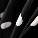 Polka Dot Spandex Popeline Weiß 30mm Schwarz - Ribes y Casals