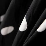 Polka Dot Spandex Popeline Weiß 30mm Schwarz - Ribes y Casals
