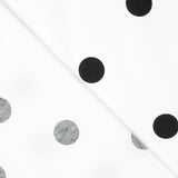 Spandex-Popeline Polka Dots Schwarz 30mm Weiß - Ribes y Casals
