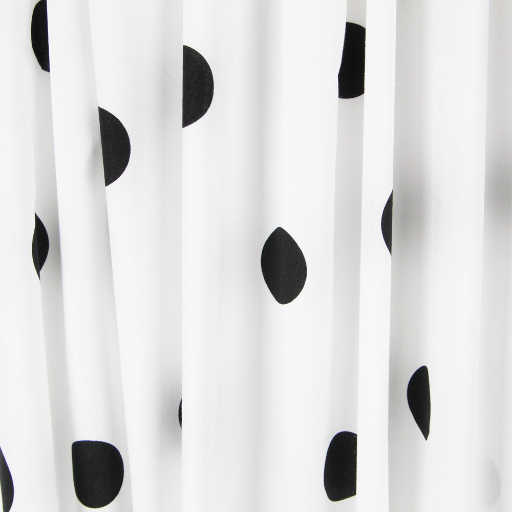 Spandex-Popeline Polka Dots Schwarz 30mm Weiß - Ribes y Casals