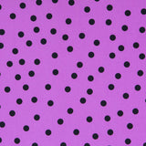 Popeline Spandex Polka Dots Schwarz Popeline 7mm Mauve - Ribes y Casals