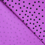 Popeline Spandex Polka Dots Schwarz Popeline 7mm Mauve - Ribes y Casals