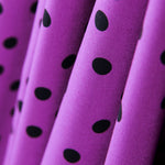 Popeline Spandex Polka Dots Schwarz Popeline 7mm Mauve - Ribes y Casals