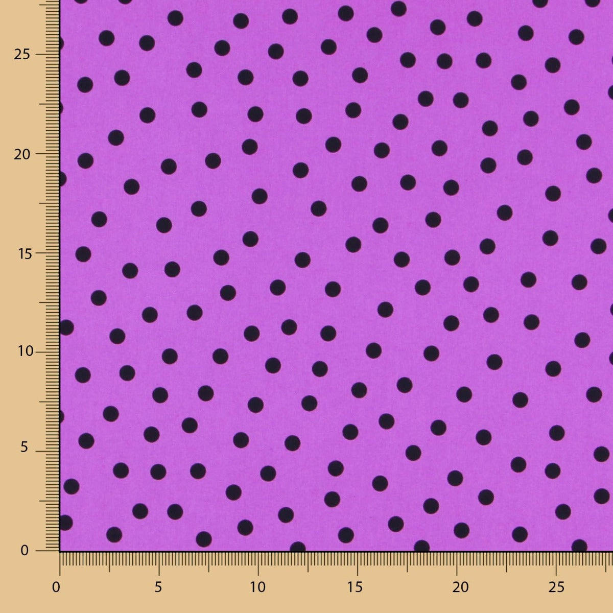 Popeline Spandex Polka Dots Schwarz Popeline 7mm Mauve - Ribes y Casals