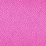 Spandex Popeline Schwarz Polka Dots 7mm Fuchsia - Ribes y Casals