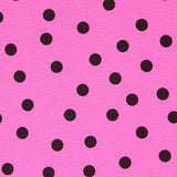Spandex Popeline Schwarz Polka Dots 7mm Fuchsia - Ribes y Casals