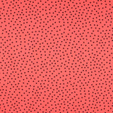 Schwarz Polka Dots Spandex Popeline Schwarz 7mm Coral - Ribes y Casals