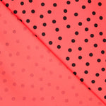 Schwarz Polka Dots Spandex Popeline Schwarz 7mm Coral - Ribes y Casals