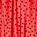 Schwarz Polka Dots Spandex Popeline Schwarz 7mm Coral - Ribes y Casals