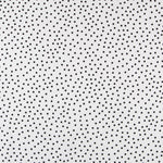 Schwarz gepunktete Spandex-Popeline 7mm Weiß - Ribes y Casals