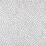 Schwarz gepunktete Spandex-Popeline 7mm Weiß - Ribes y Casals