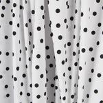 Schwarz gepunktete Spandex-Popeline 7mm Weiß - Ribes y Casals