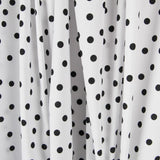 Schwarz gepunktete Spandex-Popeline 7mm Weiß - Ribes y Casals