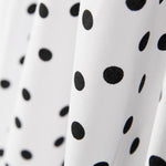 Schwarz gepunktete Spandex-Popeline 7mm Weiß - Ribes y Casals