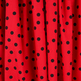 Schwarz Polka Dots Spandex Popeline Schwarz 7mm Rot - Ribes y Casals