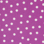 Popeline Spandex Polka Dots Weiß Popeline 7mm Mauve - Ribes y Casals