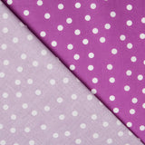 Popeline Spandex Polka Dots Weiß Popeline 7mm Mauve - Ribes y Casals