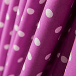 Popeline Spandex Polka Dots Weiß Popeline 7mm Mauve - Ribes y Casals