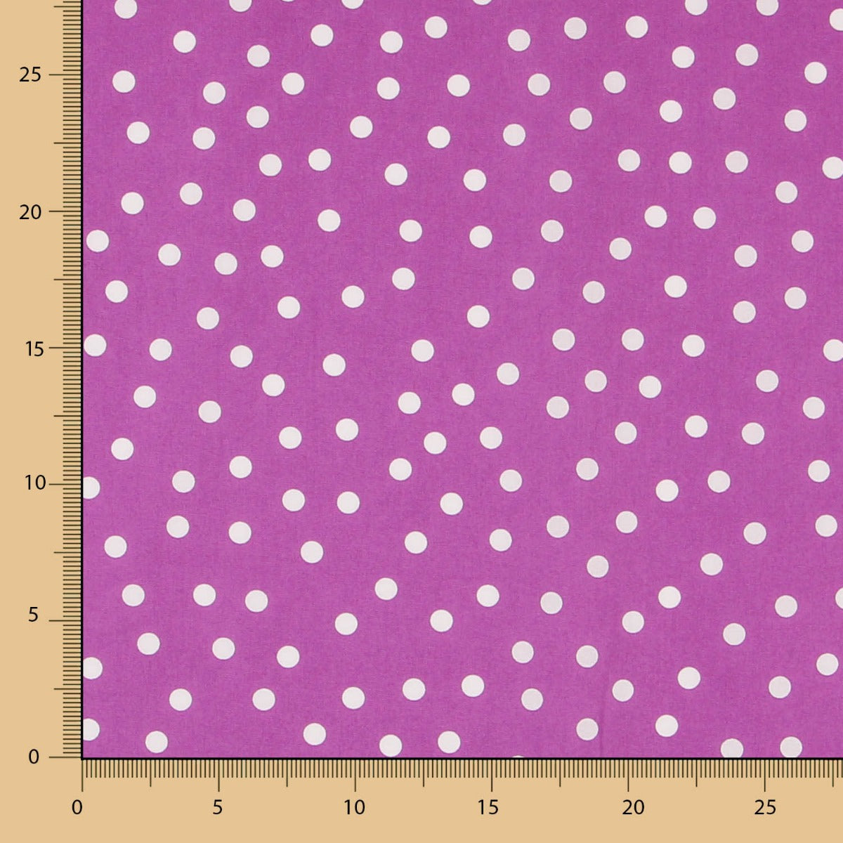 Popeline Spandex Polka Dots Weiß Popeline 7mm Mauve - Ribes y Casals