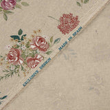 Romantische Leinwand mit Blumenmuster auf Beige - Ribes y Casals