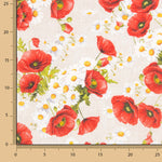 Bedruckte Leinwand Mohnblumen und Gänseblümchen - Ribes y Casals