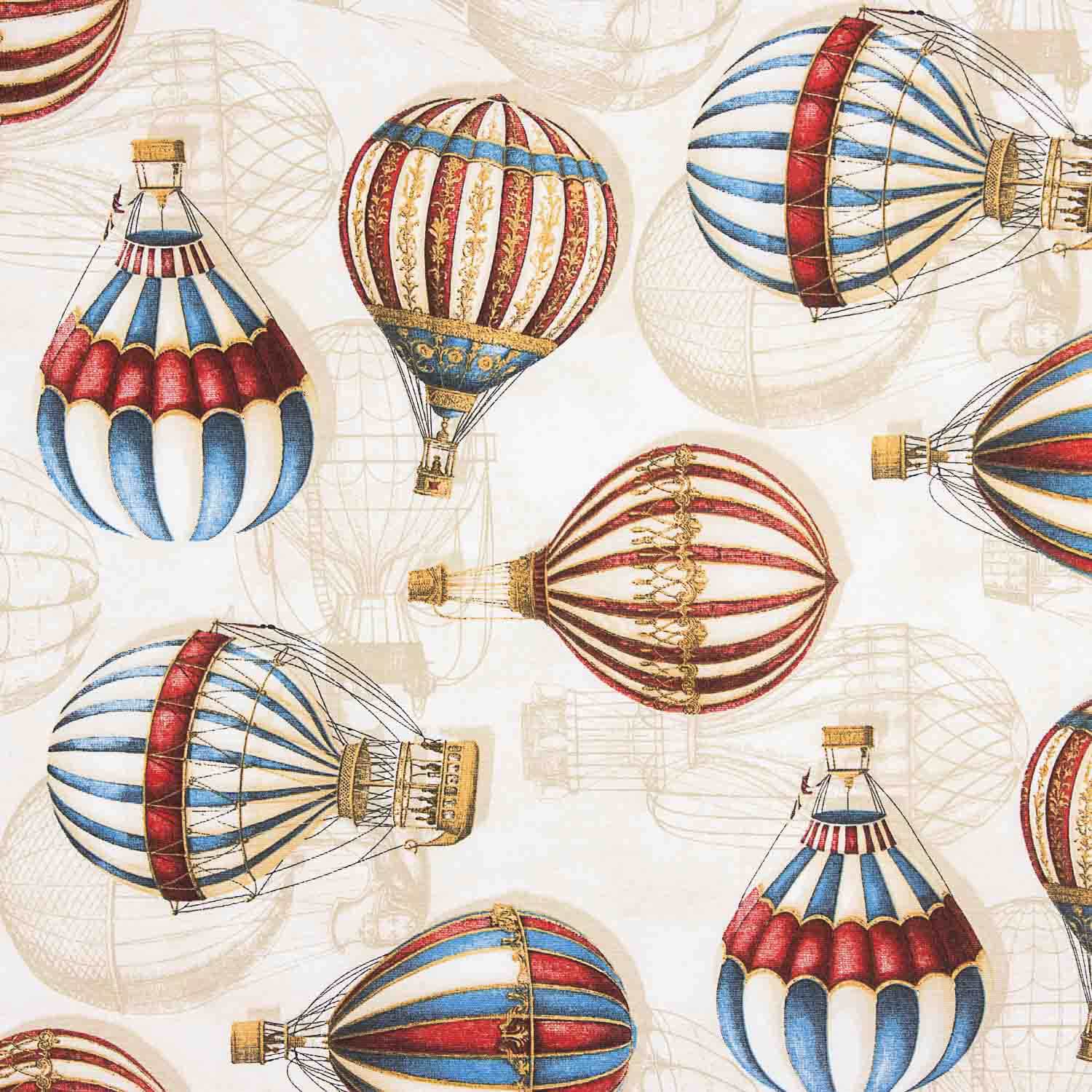 Vintage Heißluftballon Druck Leinwand - Ribes y Casals