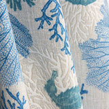 Stoffrest bedruckt Marineblau Korallenblau – verschiedene Maße x Breite 280 cm - Ribes y Casals