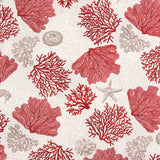 Bedrucktes Segeltuch Marine Korallenrot - Ribes y Casals