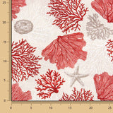 Bedrucktes Segeltuch Marine Korallenrot - Ribes y Casals